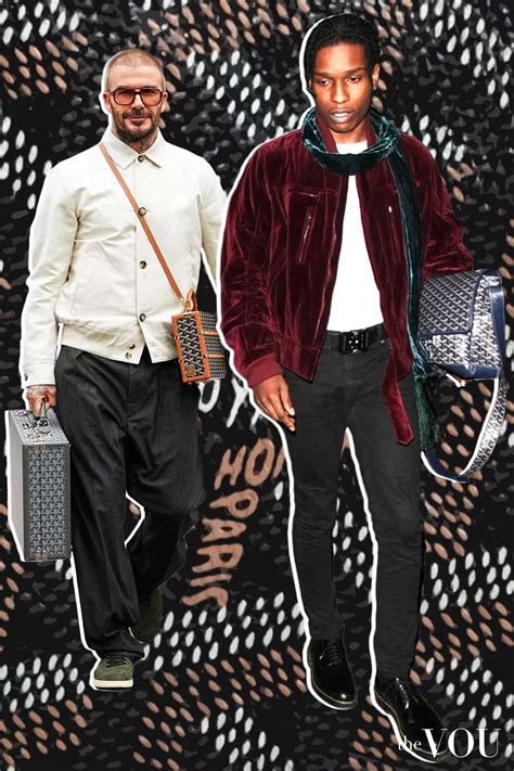 david beckham goyard|5 Male Celebrities Who Style Goyard Bags To .